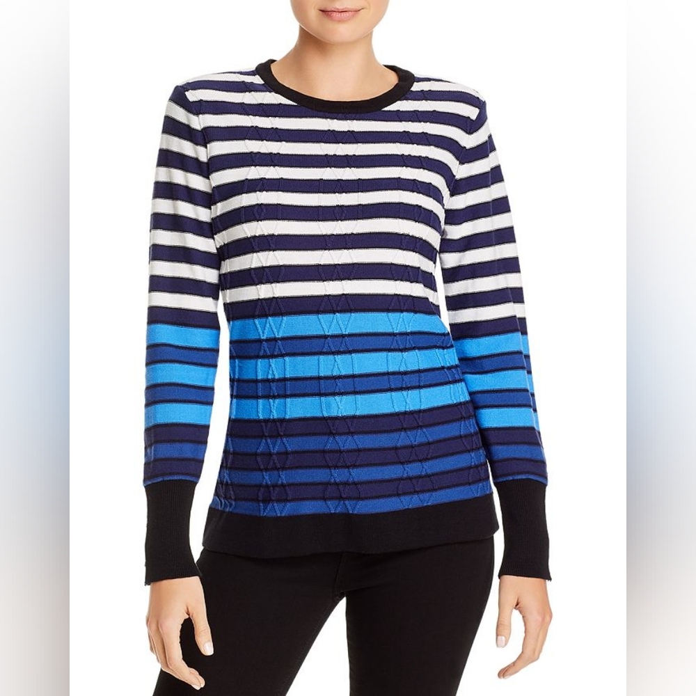 Karl Lagerfeld Paris Blue Striped Sweater
